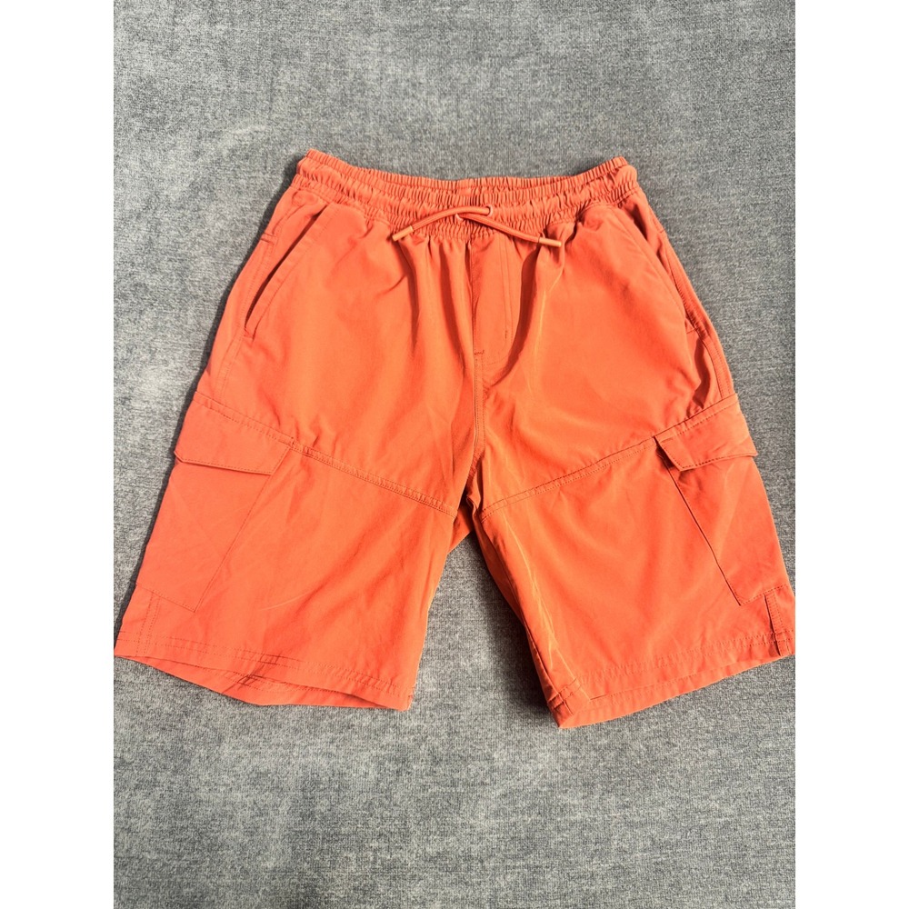Rayan Club Boys Cargo Shorts XL 18 Orange Elastic Waist Stretch Pockets